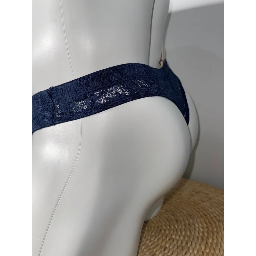 Cosabella For People Navy Blue Lace G-String‎ Men's Designer Underwear M